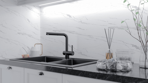 Смеситель для кухни Paulmark DOSSE Do214418-AN на мойку черный - фото 2